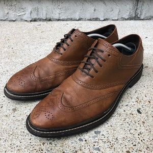 Men’s Cole Haan Brown Leather Wing Tips Dress Shoes Size 11